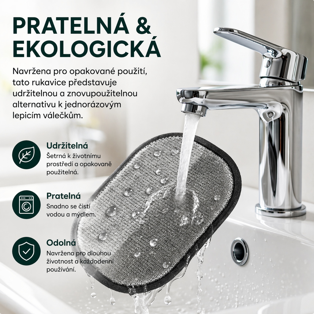 Opakovaně použitelná rukavice na chlupy